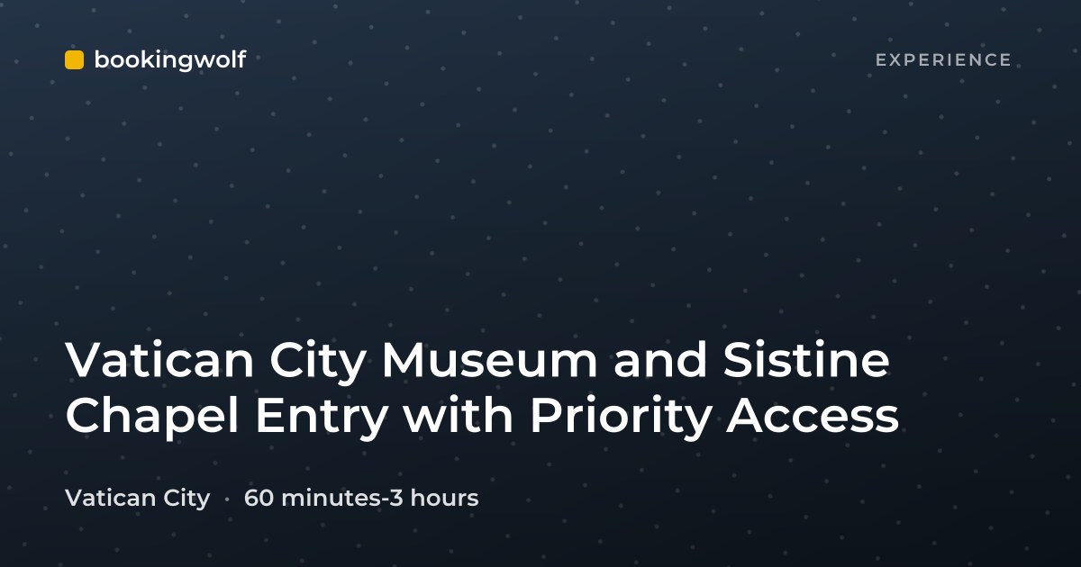 Vatican City Museum and Sistine Chapel Entry with Priority Access