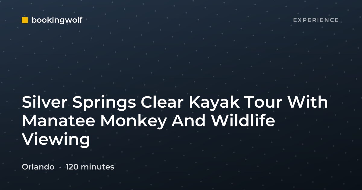 Silver Springs Clear Kayak Tour With Manatee Monkey And Wildlife Viewing