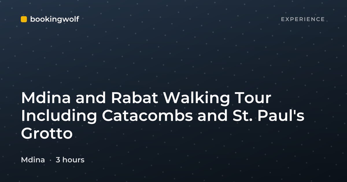 Mdina and Rabat Walking Tour Including Catacombs and St. Paul's Grotto