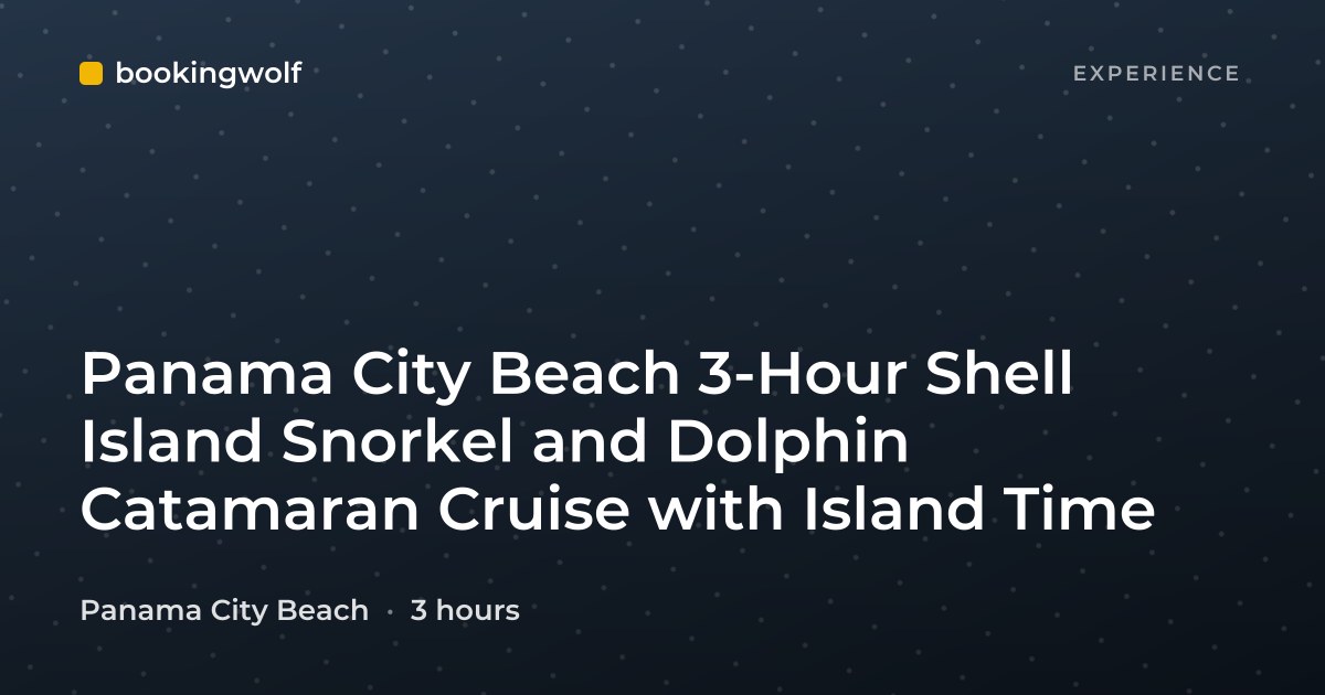 Panama City Beach 3-Hour Shell Island Snorkel and Dolphin Catamaran Cruise with Island Time