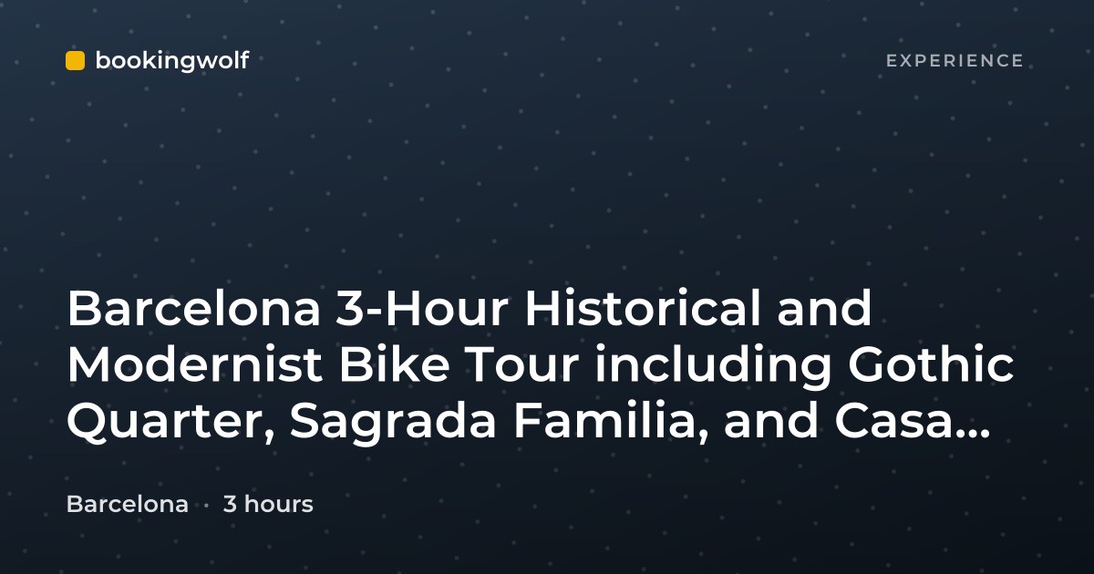 Barcelona 3-Hour Historical and Modernist Bike Tour including Gothic Quarter, Sagrada Familia, and Casa Batllo