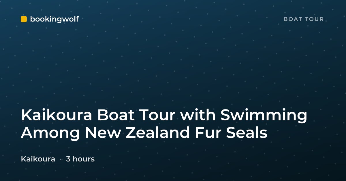 Kaikoura Boat Tour with Swimming Among New Zealand Fur Seals