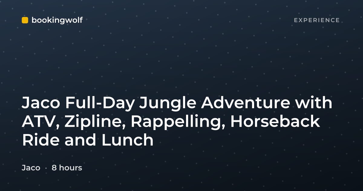 Jaco Full-Day Jungle Adventure with ATV, Zipline, Rappelling, Horseback Ride and Lunch