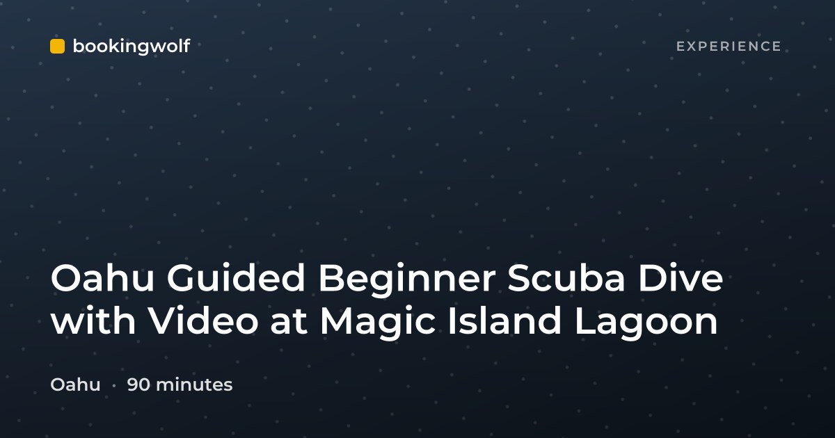 Oahu Guided Beginner Scuba Dive with Video at Magic Island Lagoon
