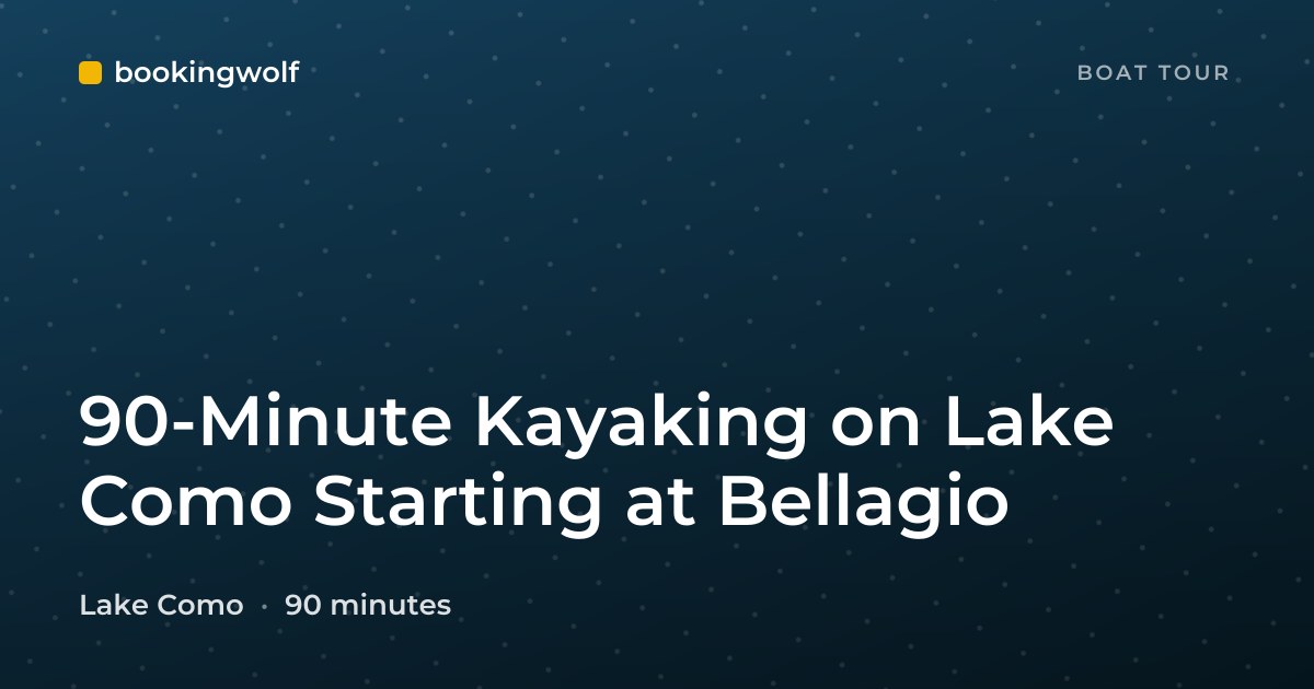 90-Minute Kayaking on Lake Como Starting at Bellagio