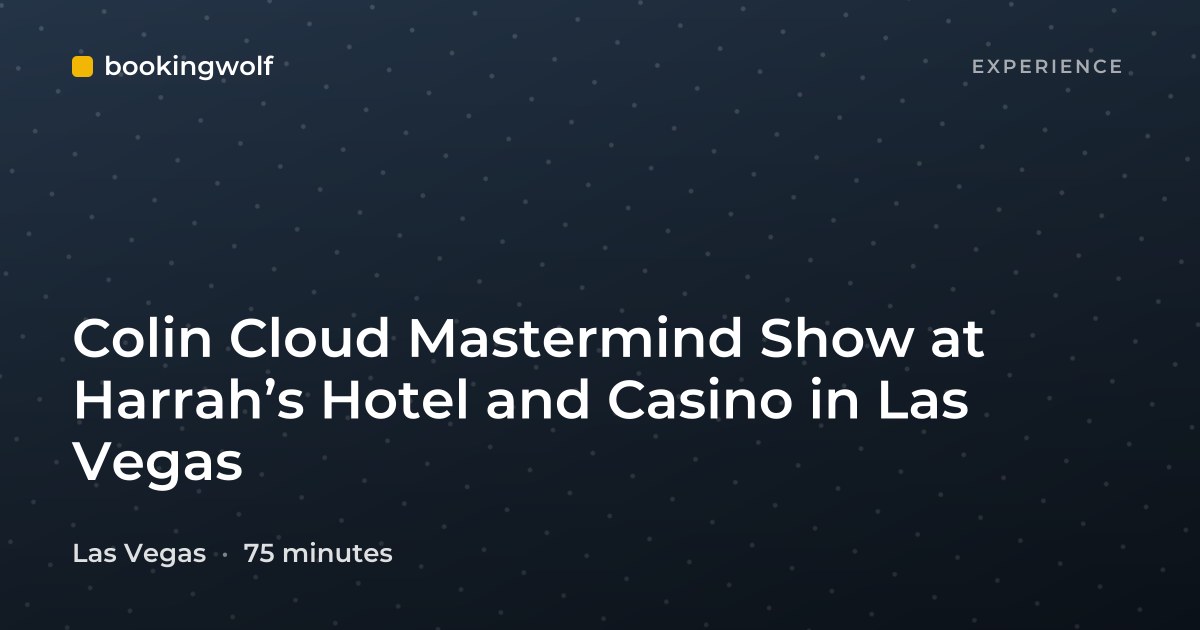 Colin Cloud Mastermind Show at Harrah’s Hotel and Casino in Las Vegas