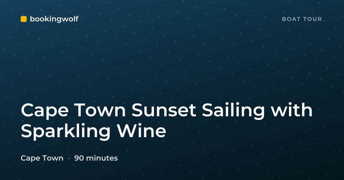 Cape Town Sunset Sailing with Sparkling Wine