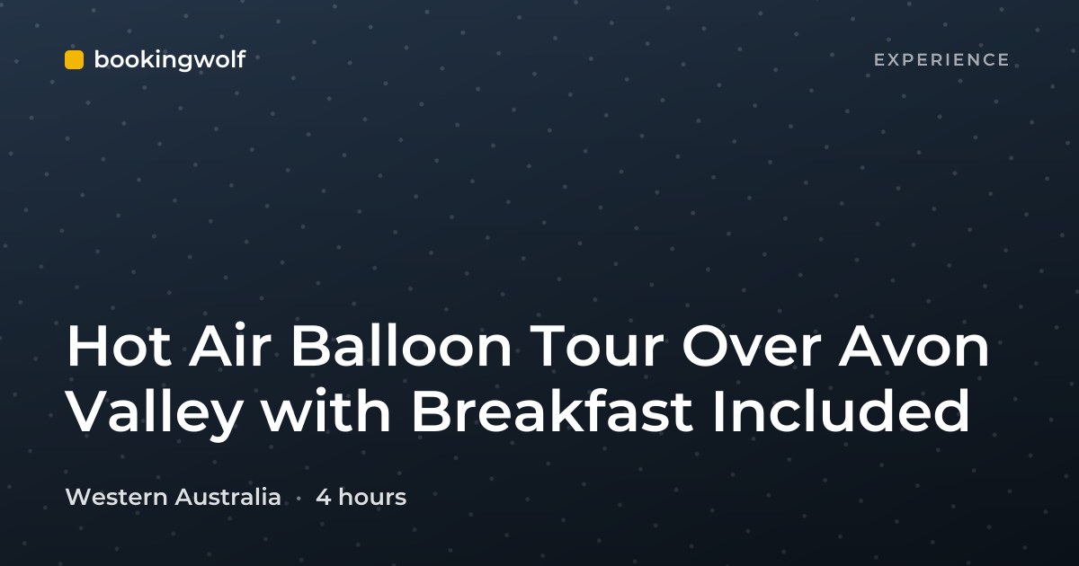 Hot Air Balloon Tour Over Avon Valley with Breakfast Included
