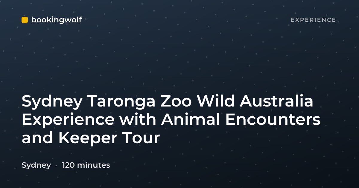 Sydney Taronga Zoo Wild Australia Experience with Animal Encounters and Keeper Tour