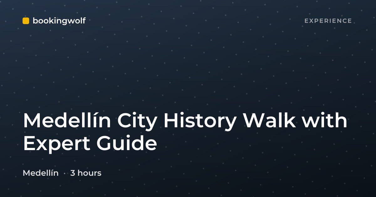 Medellín City History Walk with Expert Guide