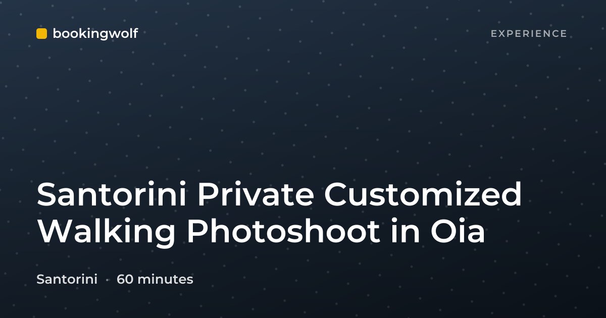 Santorini Private Customized Walking Photoshoot in Oia