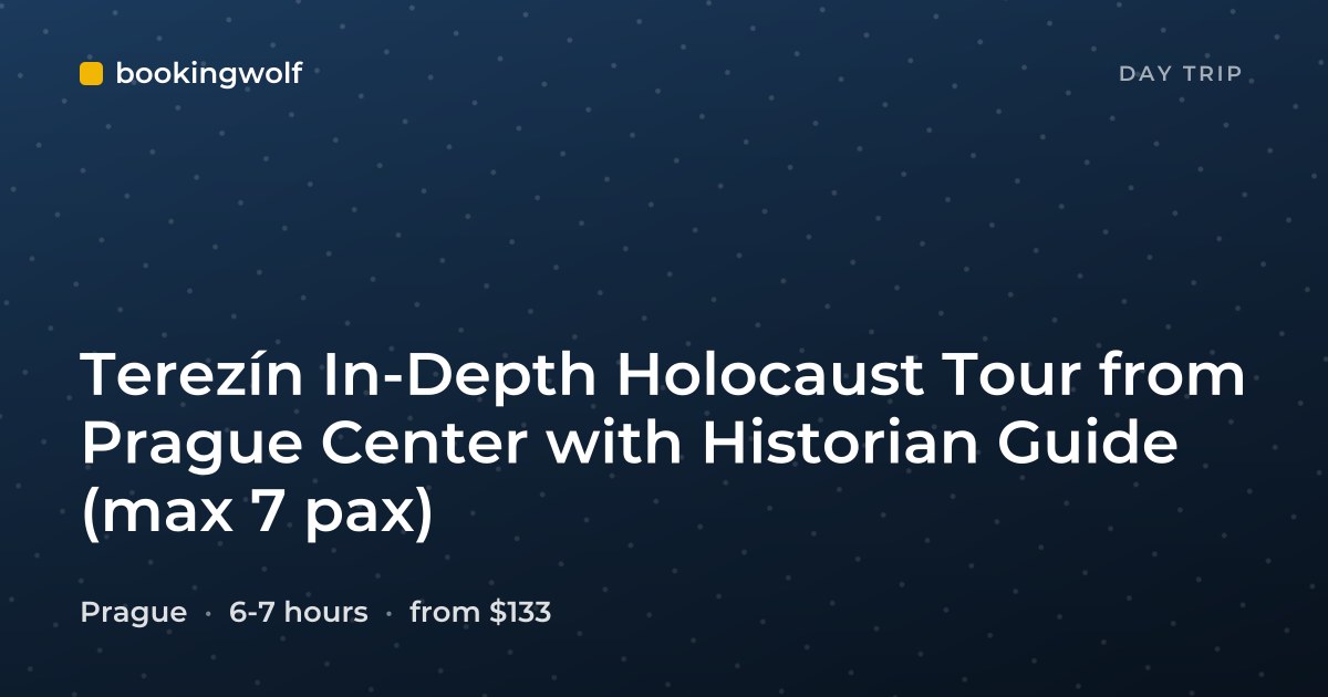 Terezín In-Depth Holocaust Tour from Prague Center with Historian Guide (max 7 pax)