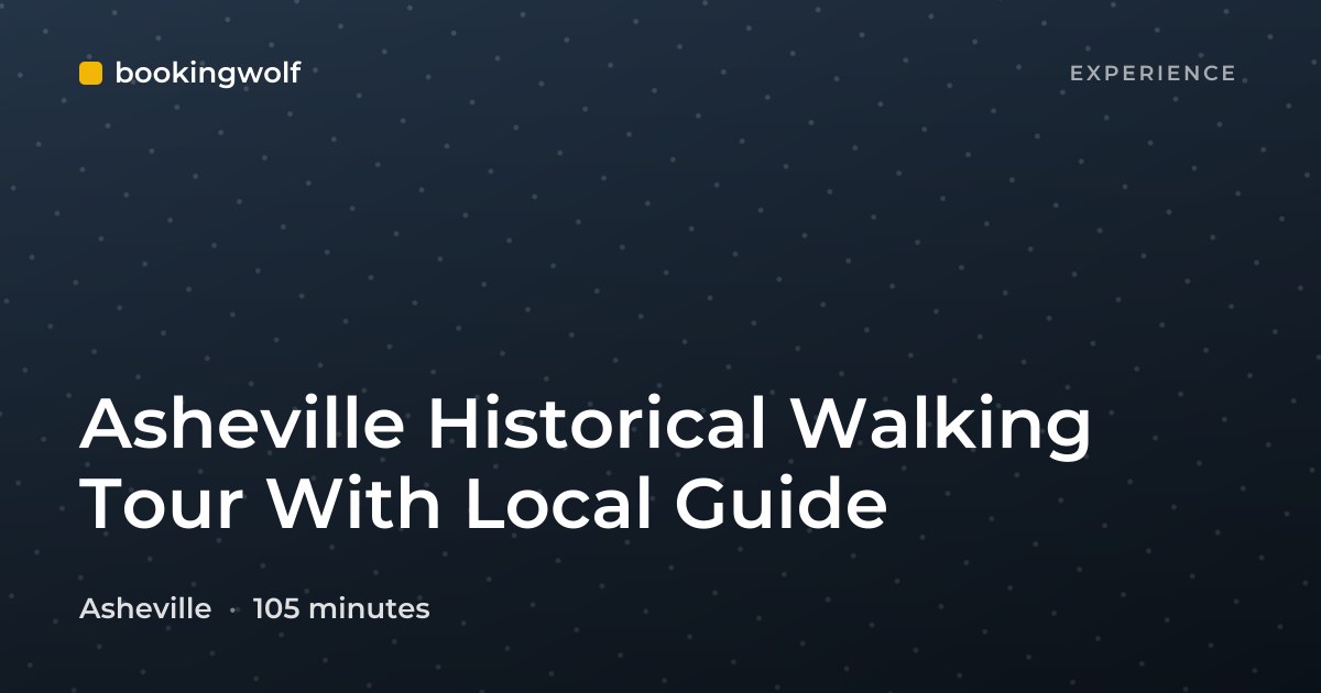 Asheville Historical Walking Tour With Local Guide