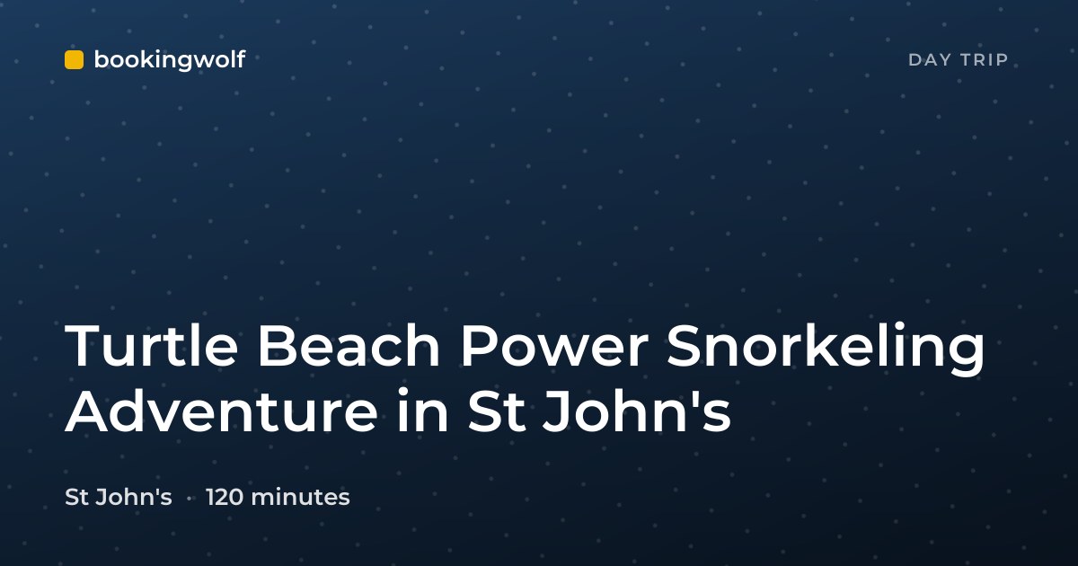 Turtle Beach Power Snorkeling Adventure in St John's