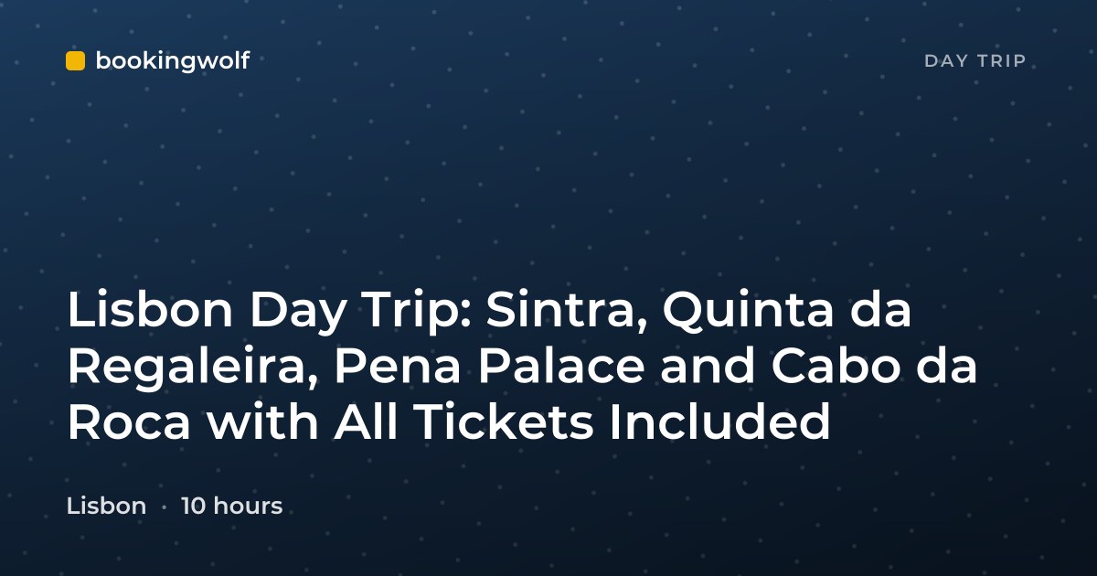 Lisbon Day Trip: Sintra, Quinta da Regaleira, Pena Palace and Cabo da Roca with All Tickets Included