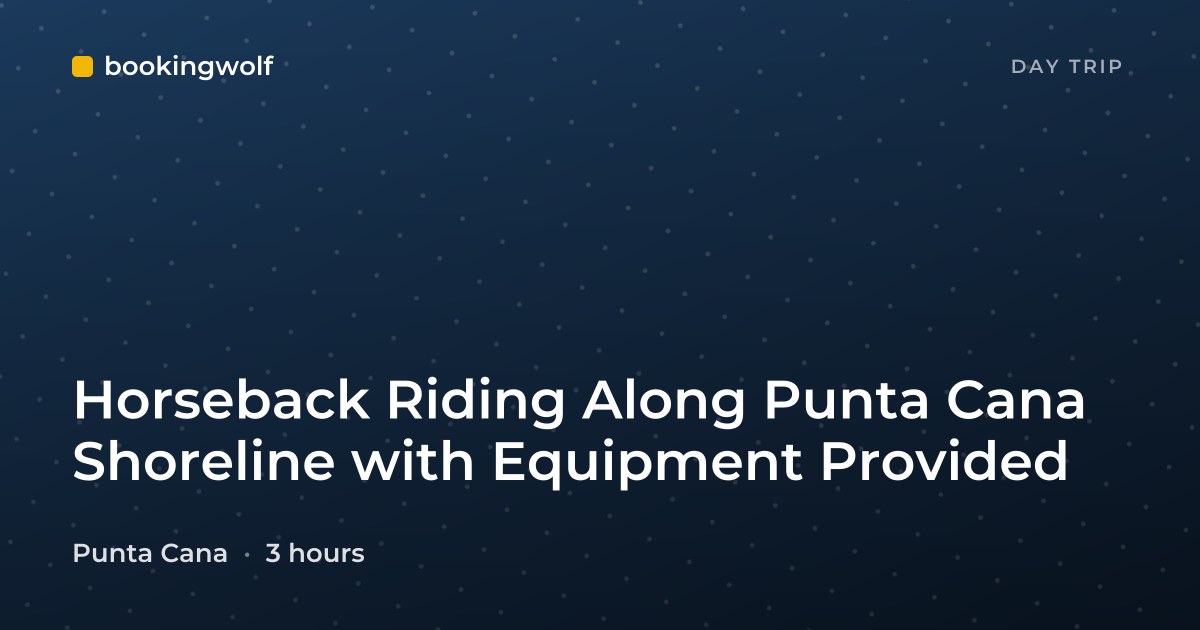 Horseback Riding Along Punta Cana Shoreline with Equipment Provided