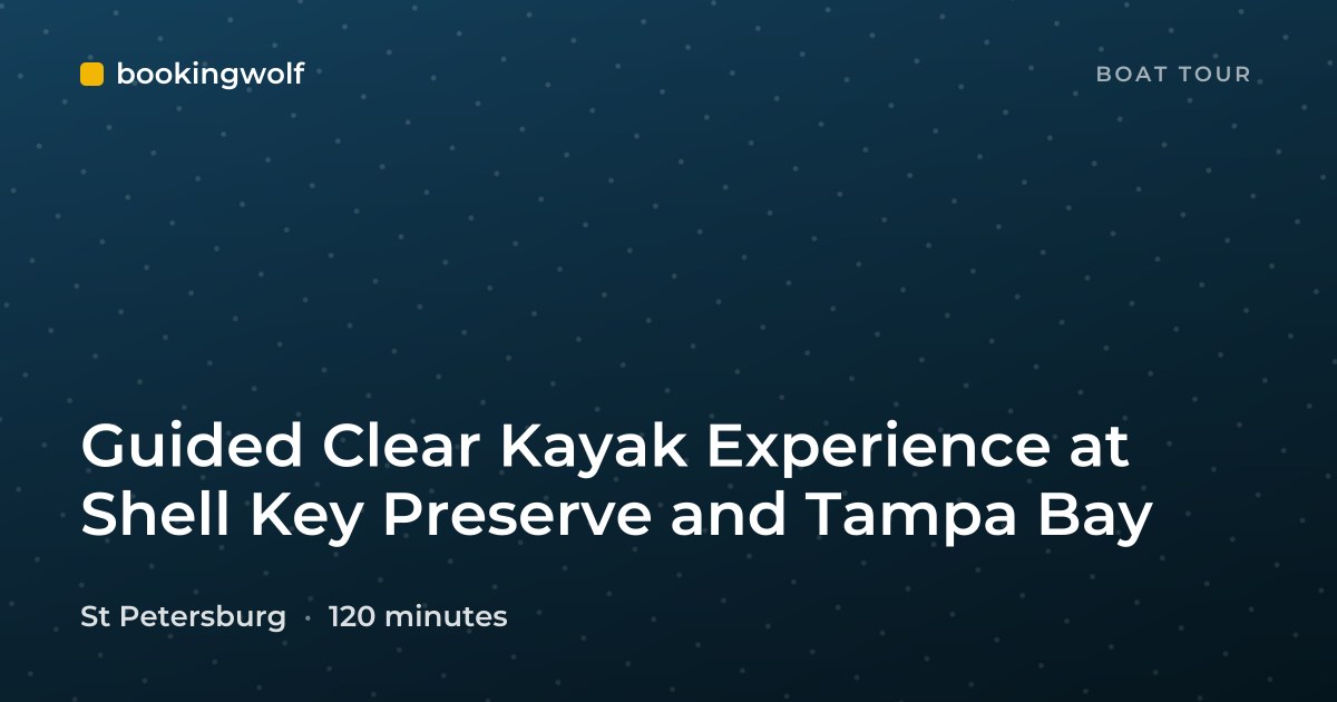 Guided Clear Kayak Experience at Shell Key Preserve and Tampa Bay