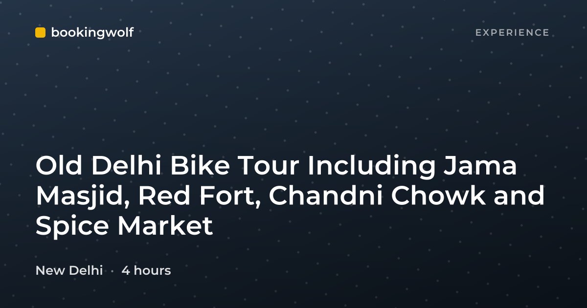 Old Delhi Bike Tour Including Jama Masjid, Red Fort, Chandni Chowk and Spice Market