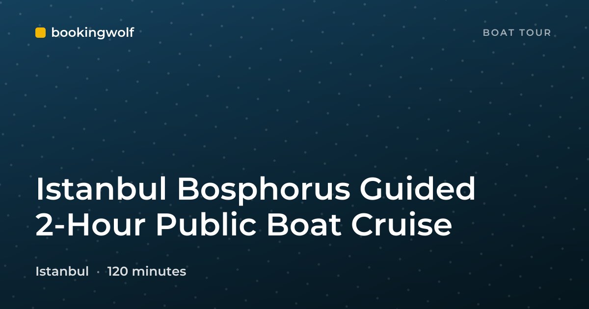 Istanbul Bosphorus Guided 2-Hour Public Boat Cruise