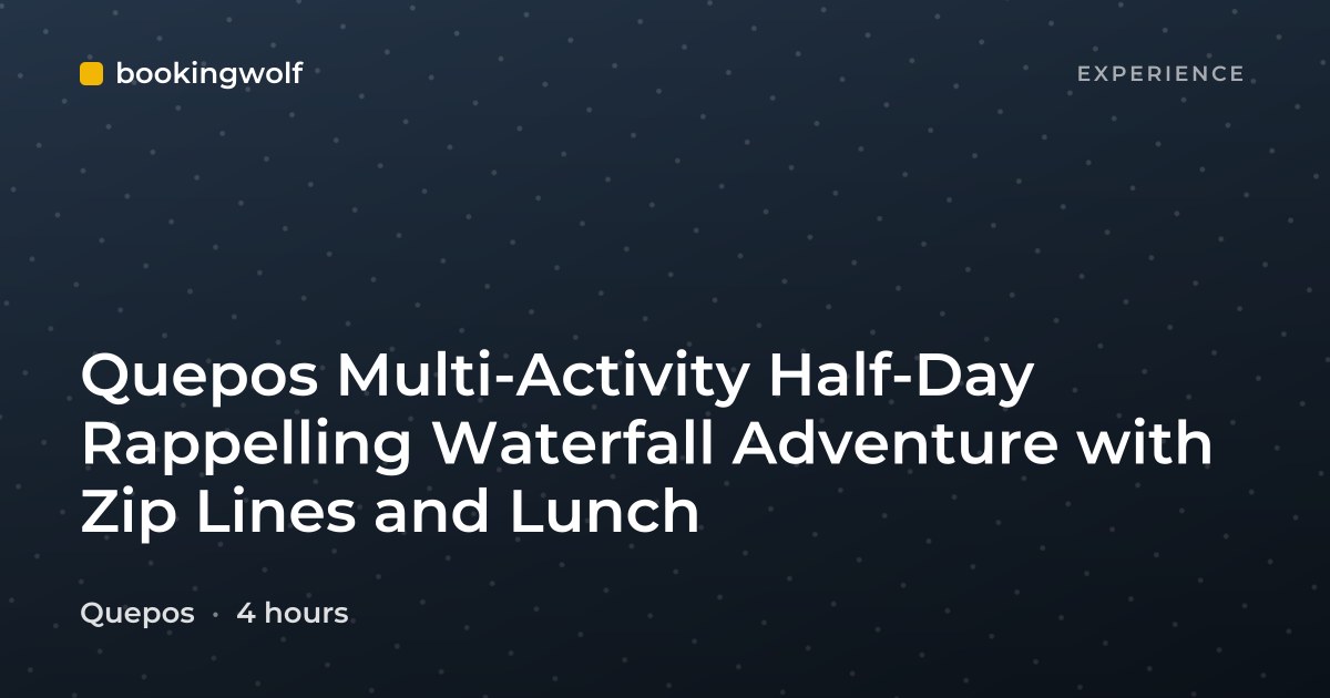 Quepos Multi-Activity Half-Day Rappelling Waterfall Adventure with Zip Lines and Lunch