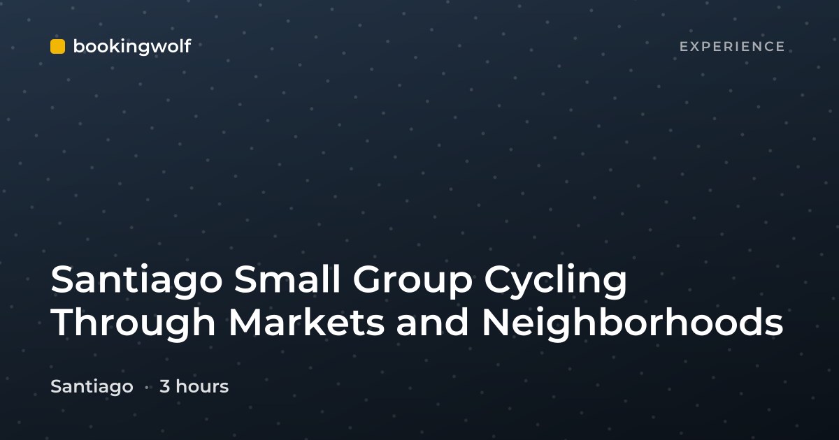 Santiago Small Group Cycling Through Markets and Neighborhoods