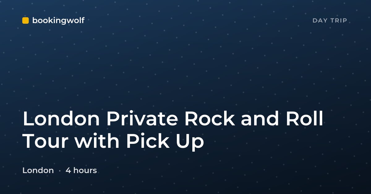 London Private Rock and Roll Tour with Pick Up