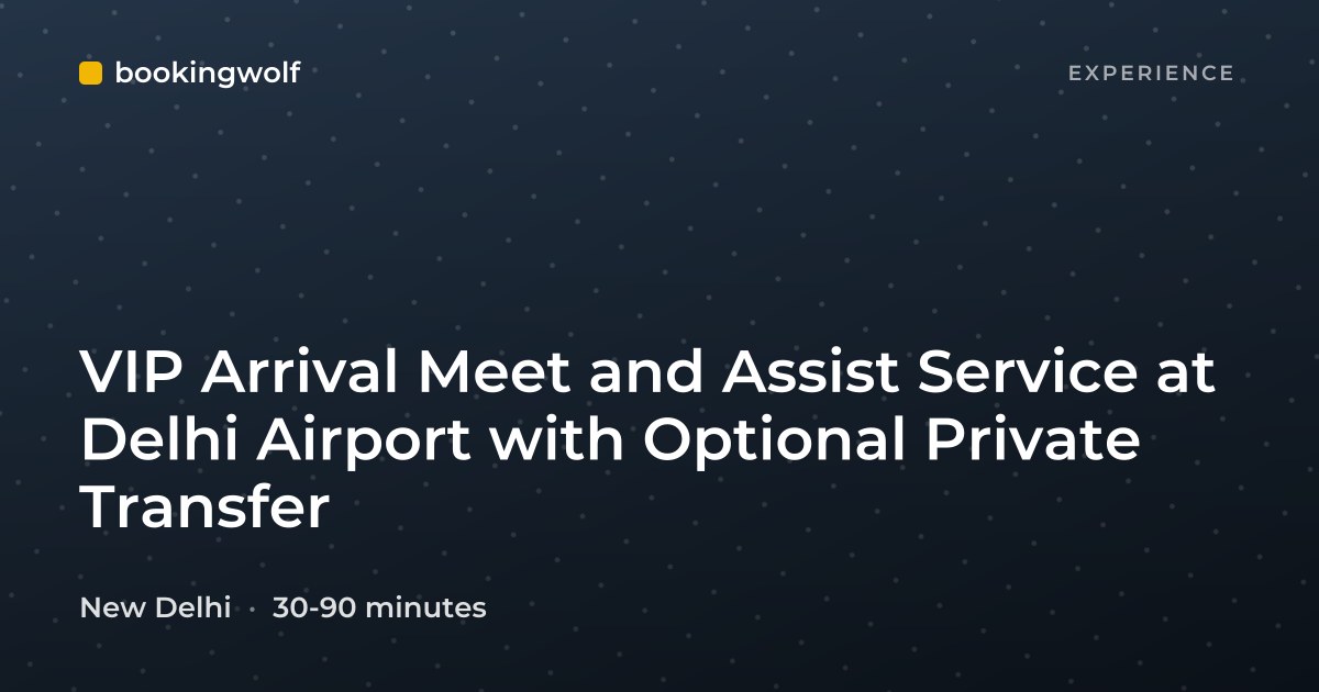 VIP Arrival Meet and Assist Service at Delhi Airport with Optional Private Transfer