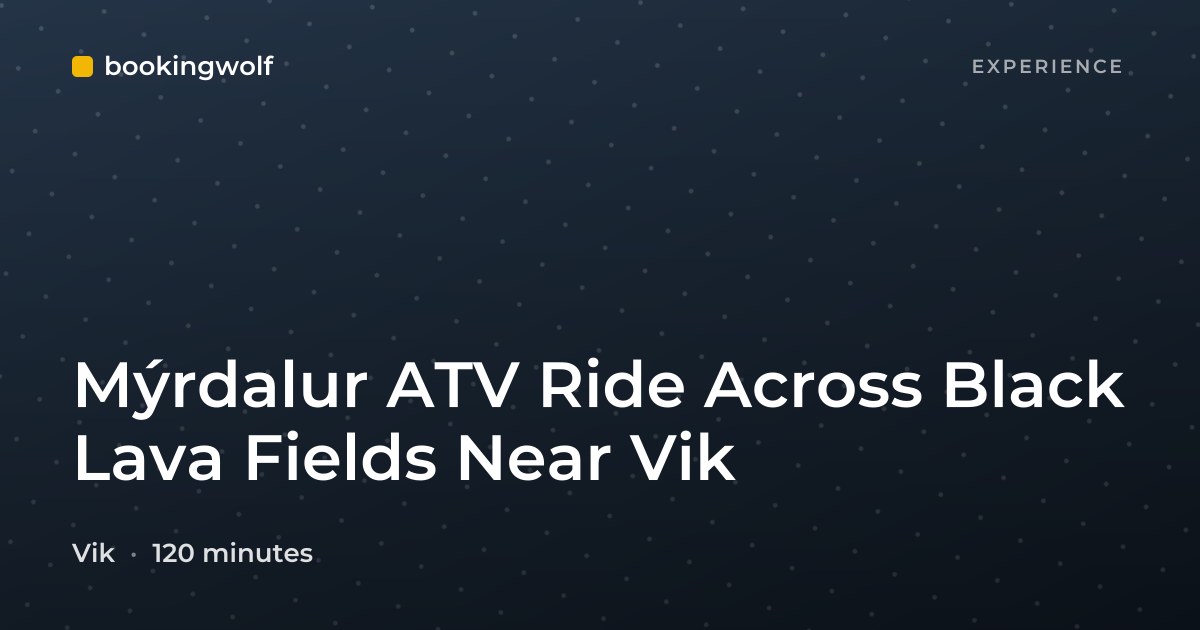 Mýrdalur ATV Ride Across Black Lava Fields Near Vik