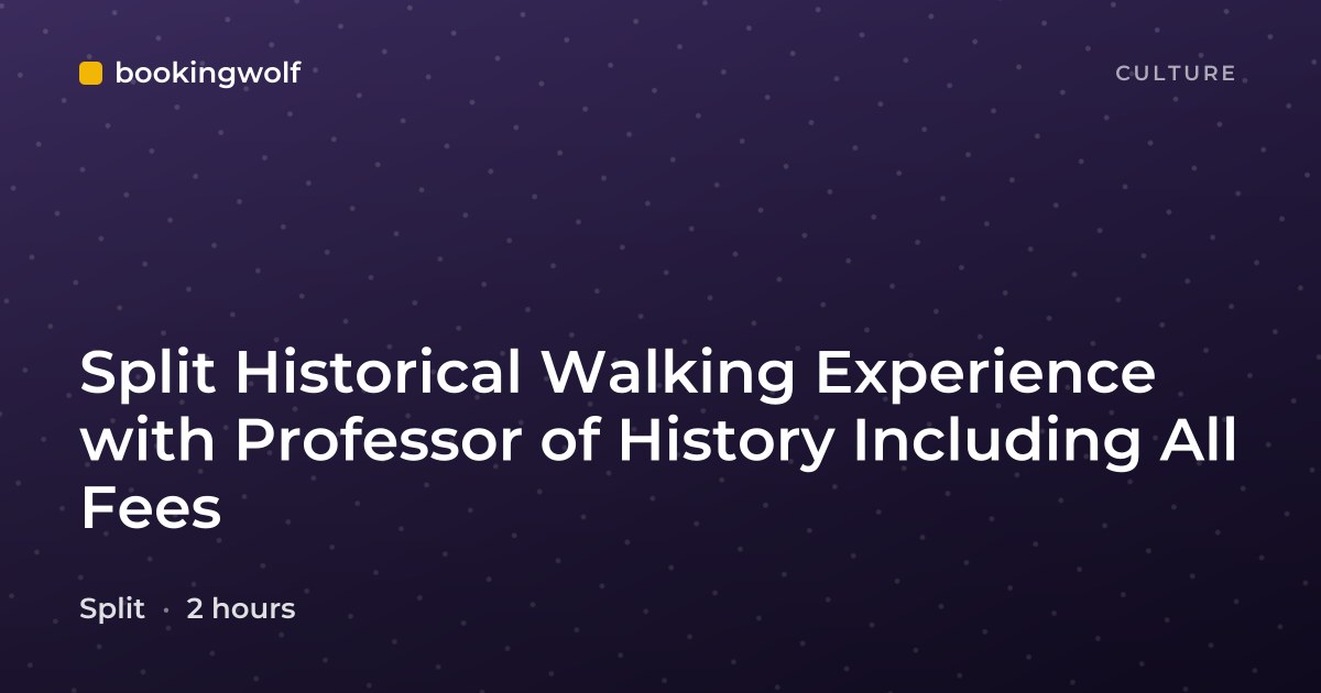 Split Historical Walking Experience with Professor of History Including All Fees