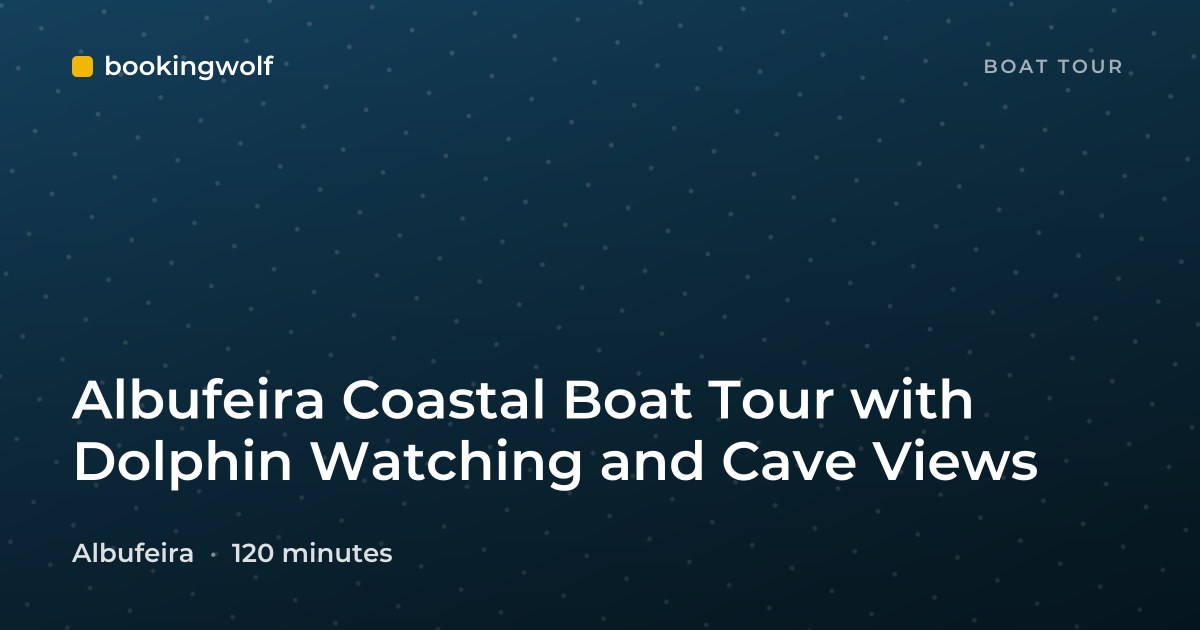 Albufeira Coastal Boat Tour with Dolphin Watching and Cave Views