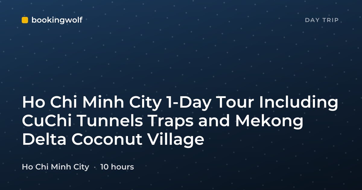 Ho Chi Minh City 1-Day Tour Including CuChi Tunnels Traps and Mekong Delta Coconut Village