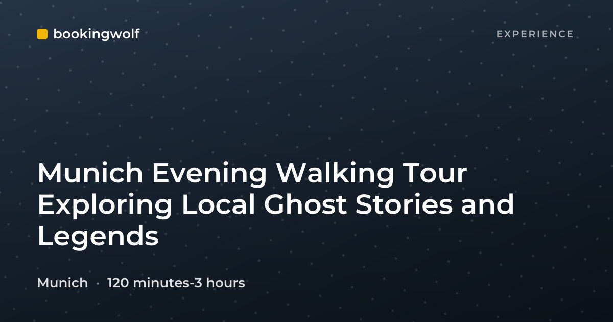 Munich Evening Walking Tour Exploring Local Ghost Stories and Legends