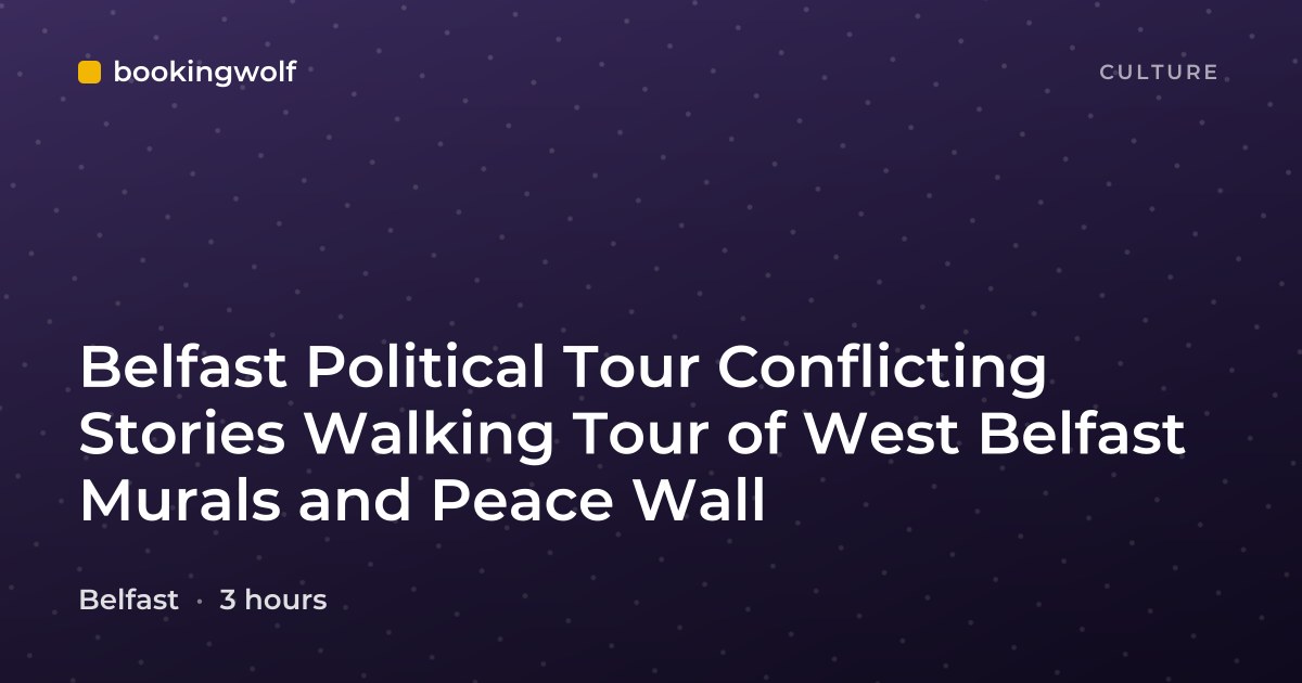 Belfast Political Tour Conflicting Stories Walking Tour of West Belfast Murals and Peace Wall