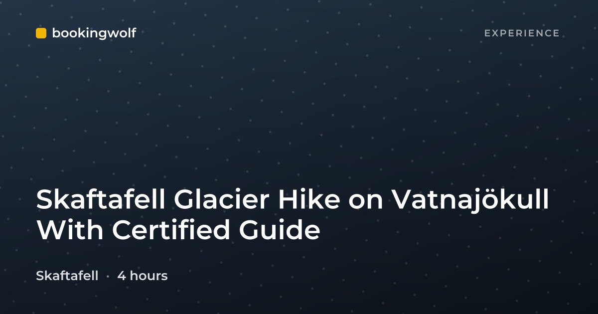 Skaftafell Glacier Hike on Vatnajökull With Certified Guide