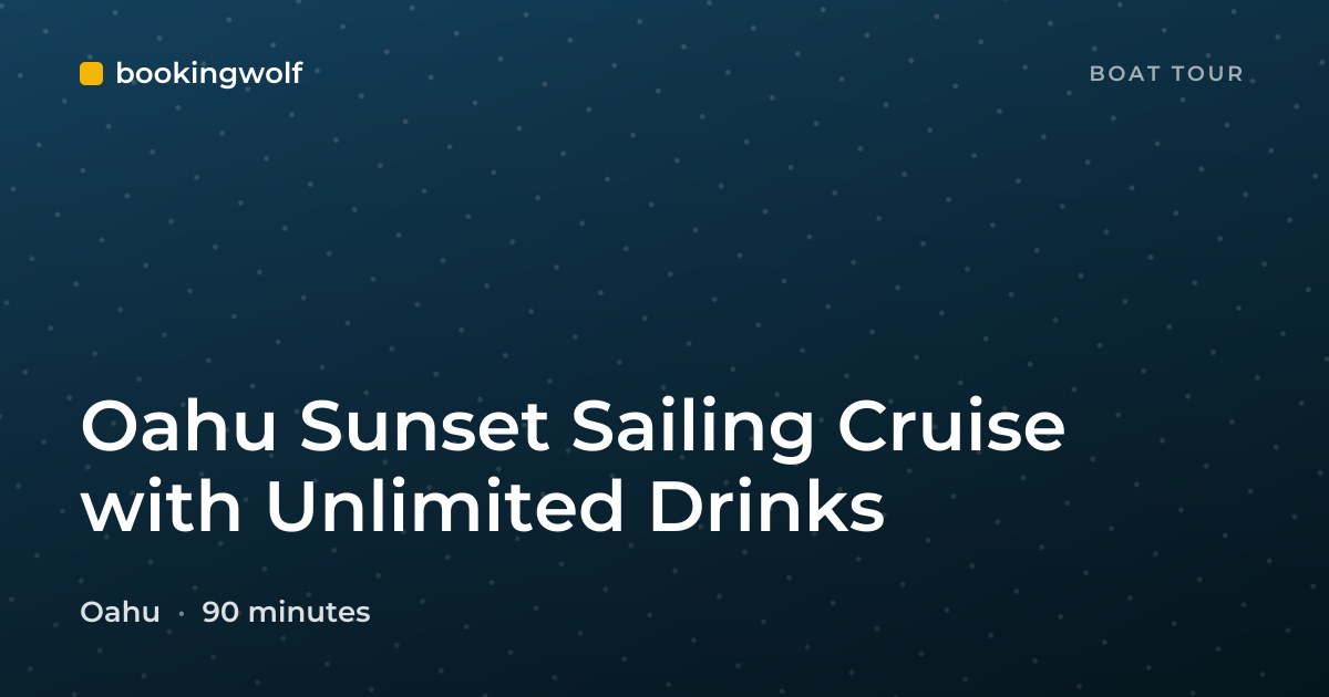 Oahu Sunset Sailing Cruise with Unlimited Drinks