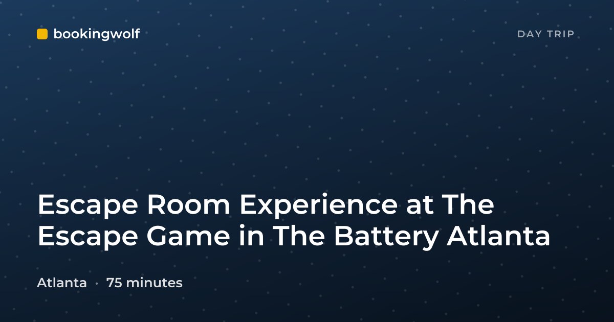 Escape Room Experience at The Escape Game in The Battery Atlanta