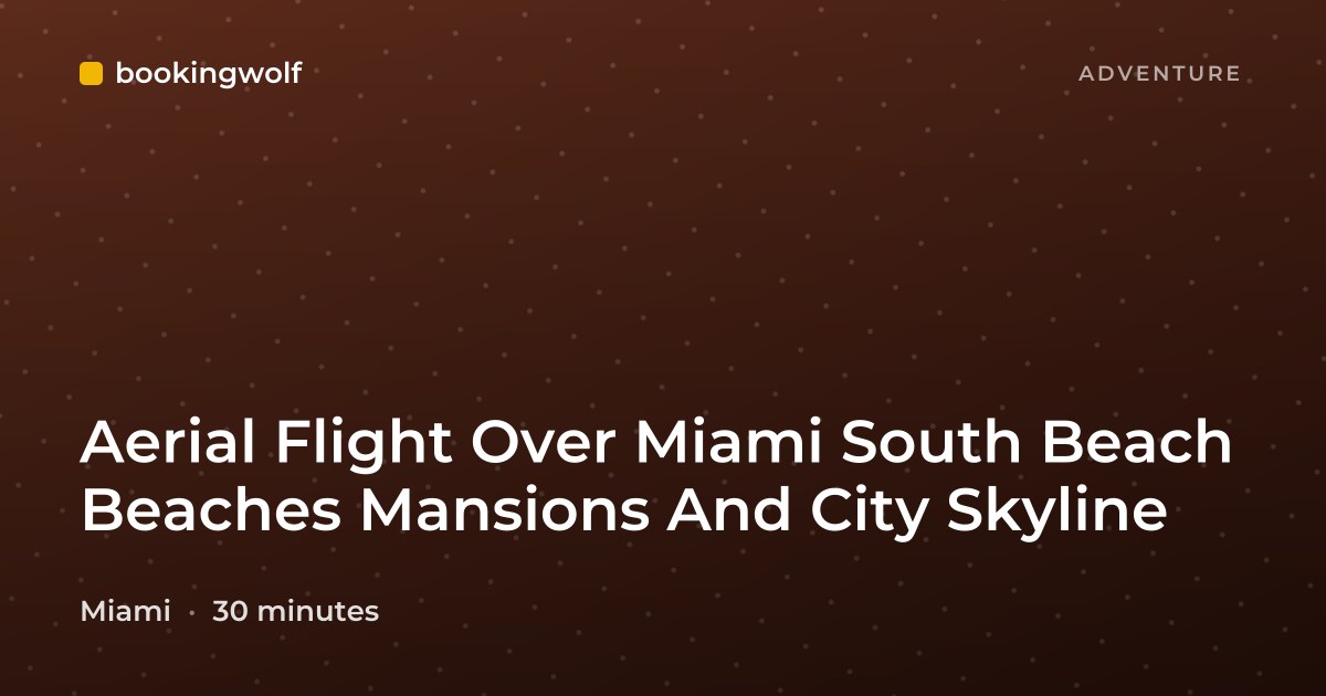 Aerial Flight Over Miami South Beach Beaches Mansions And City Skyline