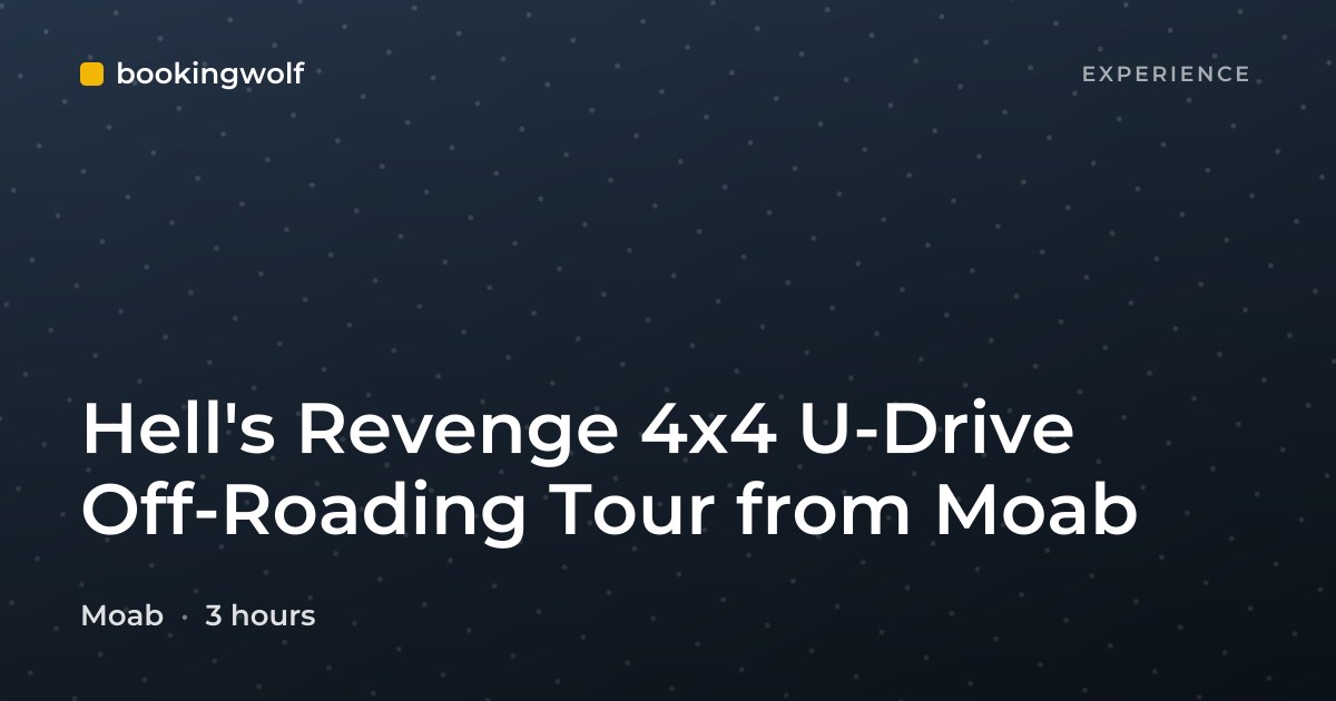 Hell's Revenge 4x4 U-Drive Off-Roading Tour from Moab