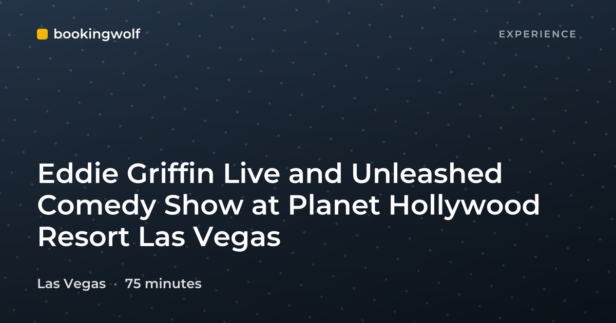 Eddie Griffin Live and Unleashed Comedy Show at Planet Hollywood Resort Las Vegas