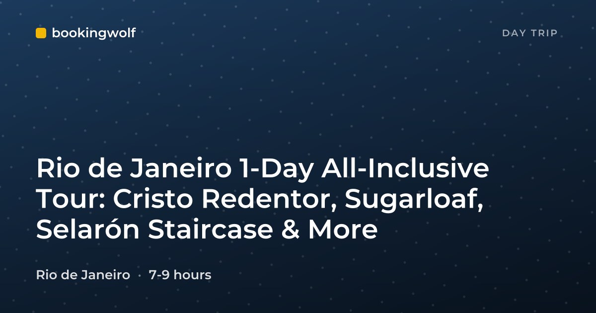 Rio de Janeiro 1-Day All-Inclusive Tour: Cristo Redentor, Sugarloaf, Selarón Staircase & More