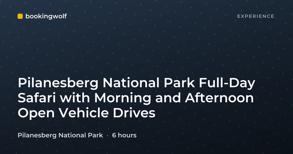 Pilanesberg National Park Full-Day Safari with Morning and Afternoon Open Vehicle Drives