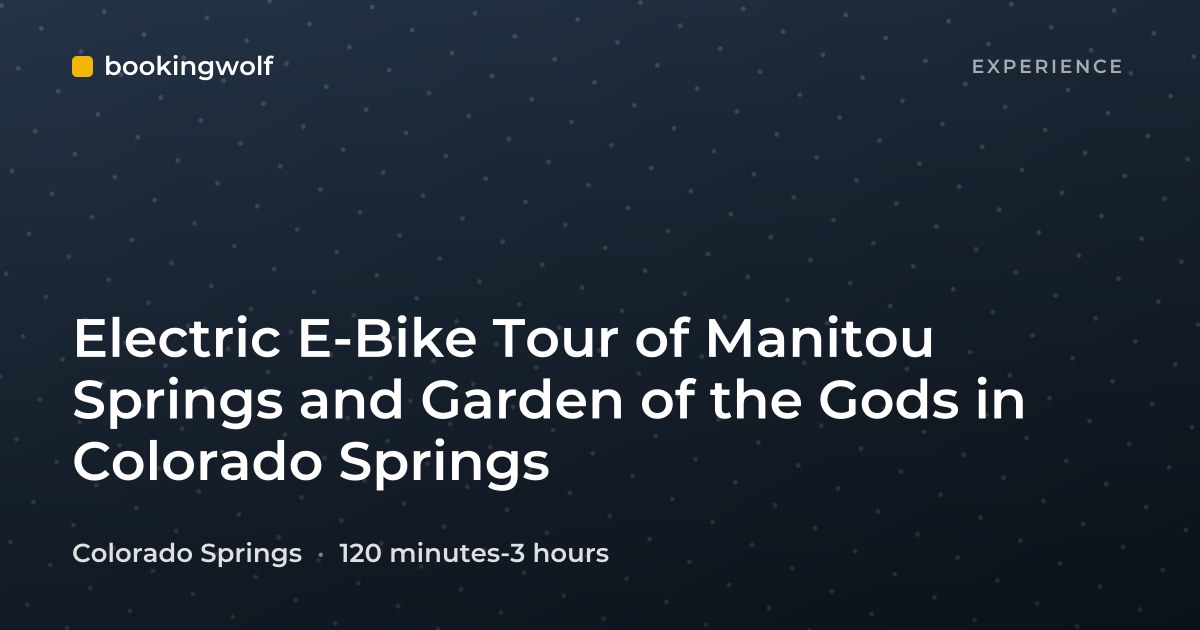 Electric E-Bike Tour of Manitou Springs and Garden of the Gods in Colorado Springs