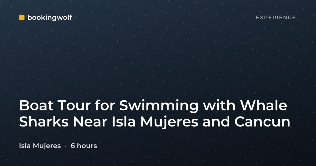 Boat Tour for Swimming with Whale Sharks Near Isla Mujeres and Cancun