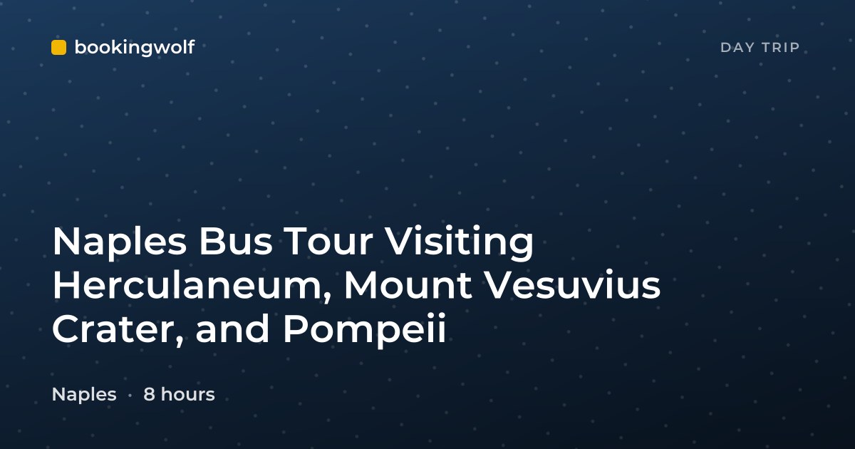 Naples Bus Tour Visiting Herculaneum, Mount Vesuvius Crater, and Pompeii