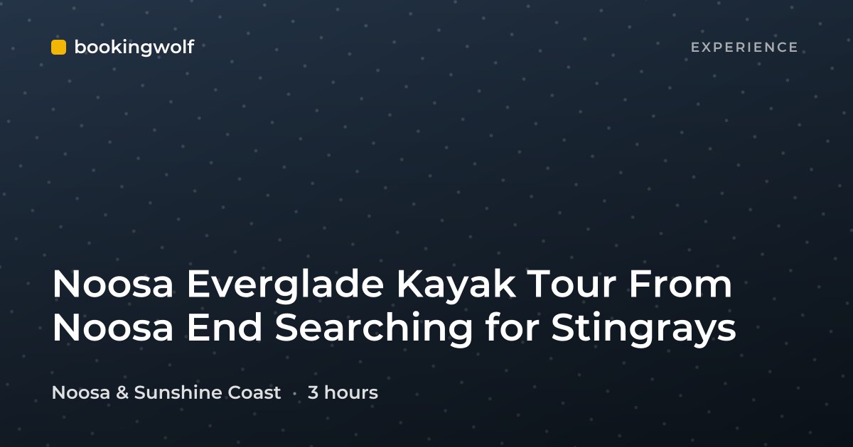 Noosa Everglade Kayak Tour From Noosa End Searching for Stingrays