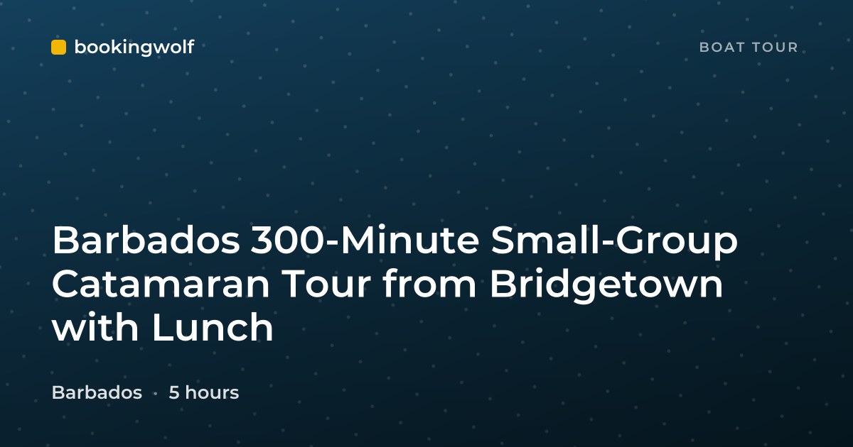 Barbados 300-Minute Small-Group Catamaran Tour from Bridgetown with Lunch