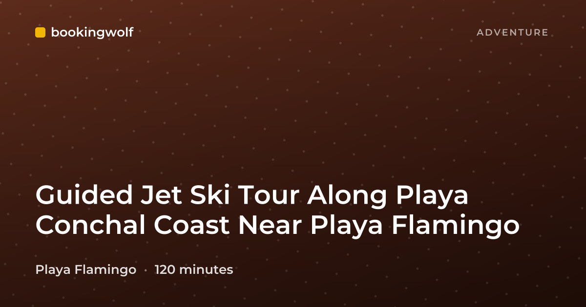 Guided Jet Ski Tour Along Playa Conchal Coast Near Playa Flamingo