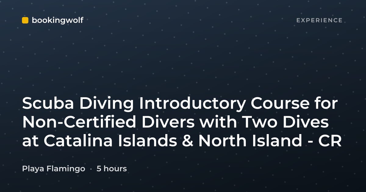 Scuba Diving Introductory Course for Non-Certified Divers with Two Dives at Catalina Islands & North Island - CR
