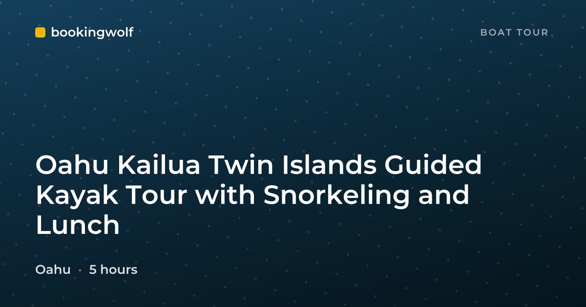 Oahu Kailua Twin Islands Guided Kayak Tour with Snorkeling and Lunch