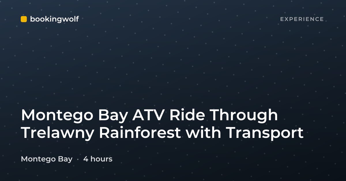 Montego Bay ATV Ride Through Trelawny Rainforest with Transport